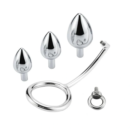 Steel Anal Set DiscreetChoice 4663 Ring Hook Stainless with Cock 0215